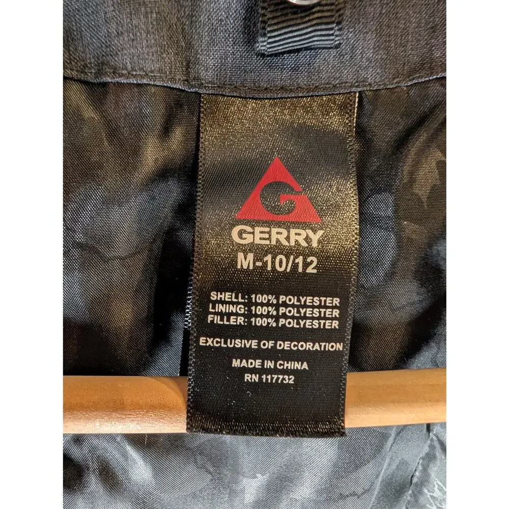 Gerry Boys Hooded Winter Jacket Gray Insulated Zip In System M 10/12